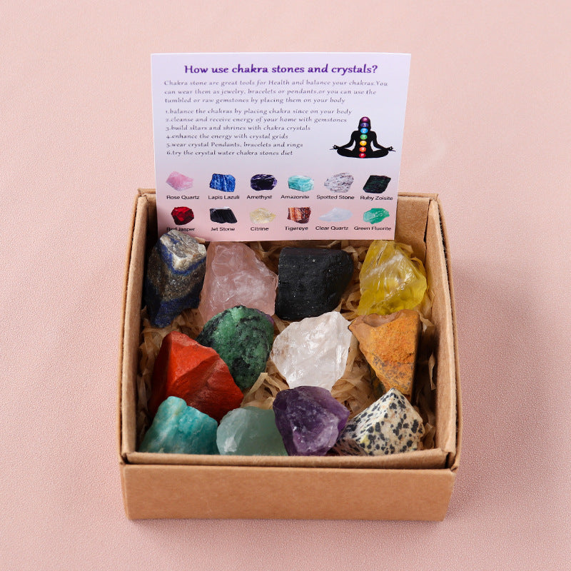 Olivenorma 9pcs Set Natural Crystal Set Gift Box