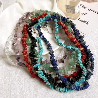 Olivenorma Irregular Shaped Polished Crystal Stone Necklace - image 36