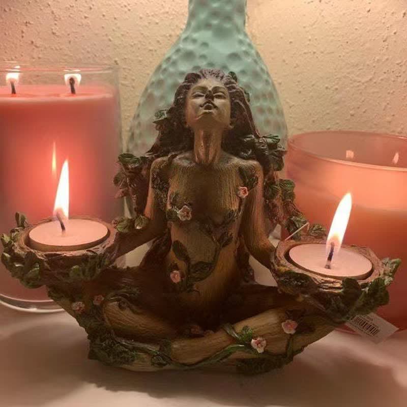 Olivenorma Balance of Nature Female Tree Spirit Tealight Decoration