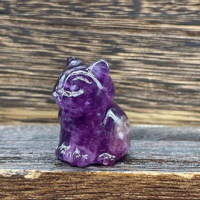 Olivenorma Natural Stone 1.2 Inch Cute Kitten Gemstone Decoration