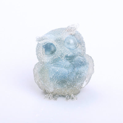 Olivenorma Natural Crystal Resin Owl Gemstone Decoration