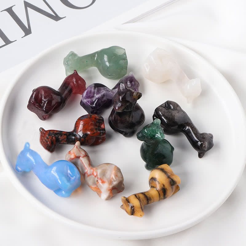 Olivenorma Carving Alpaca Gemstone Decoration