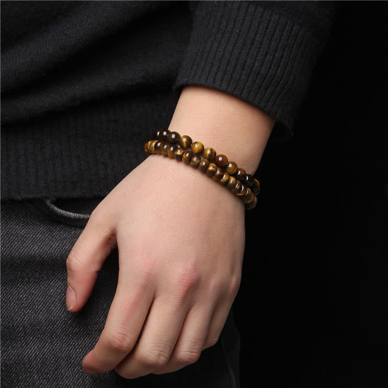 Olivenorma Beaded Jewelry For Man Double Layer Bracelet Set