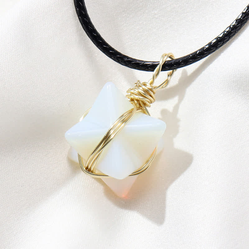 DIVINE LIGHT VEHICLE - Crystal Merkaba Necklace