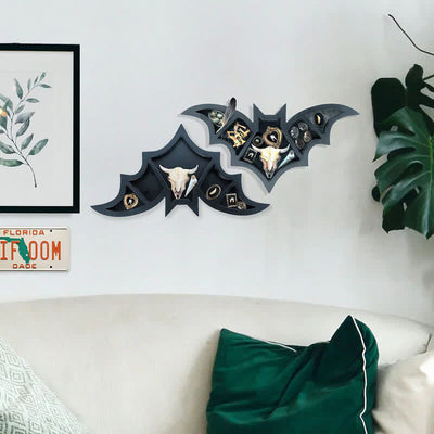 Olivenorma Bat Shaped Wooden Crystal Shelf