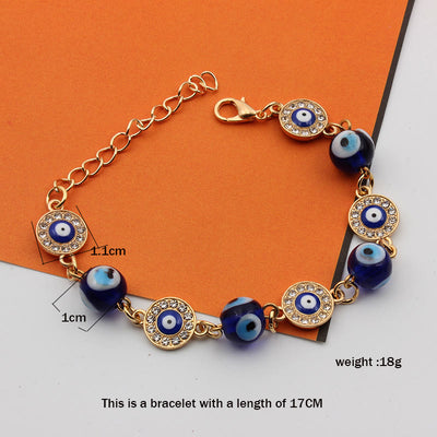 Olivenorma "Always Protected" Gold Chain Evil Eye Bracelet