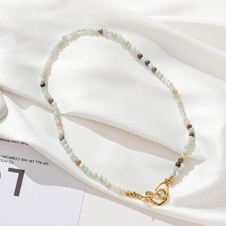 Olivenorma Natural Amazonite Gemstone Clavicle Necklace - image 3