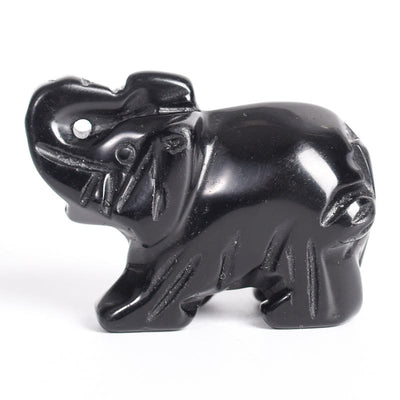 Olivenorma 1.5/2 Inches Carved Elephant Figurine Gemstone Decoration