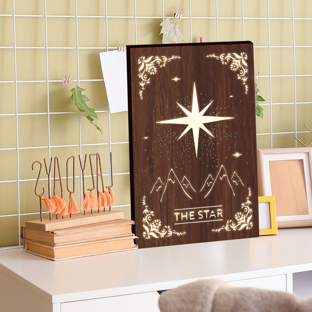 Olivenorma "THE STAR" Wooden Hill Starry Sky Lamp Decoration