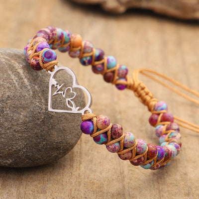 Bohemian Handwoven Bracelet Hollow Heart Bracelet