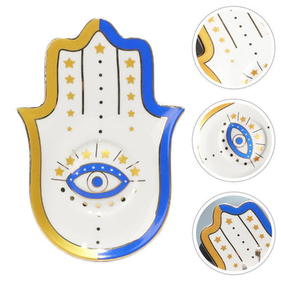 Olivenorma Ring Dish Holder Hamsa Evil Eye Coaster