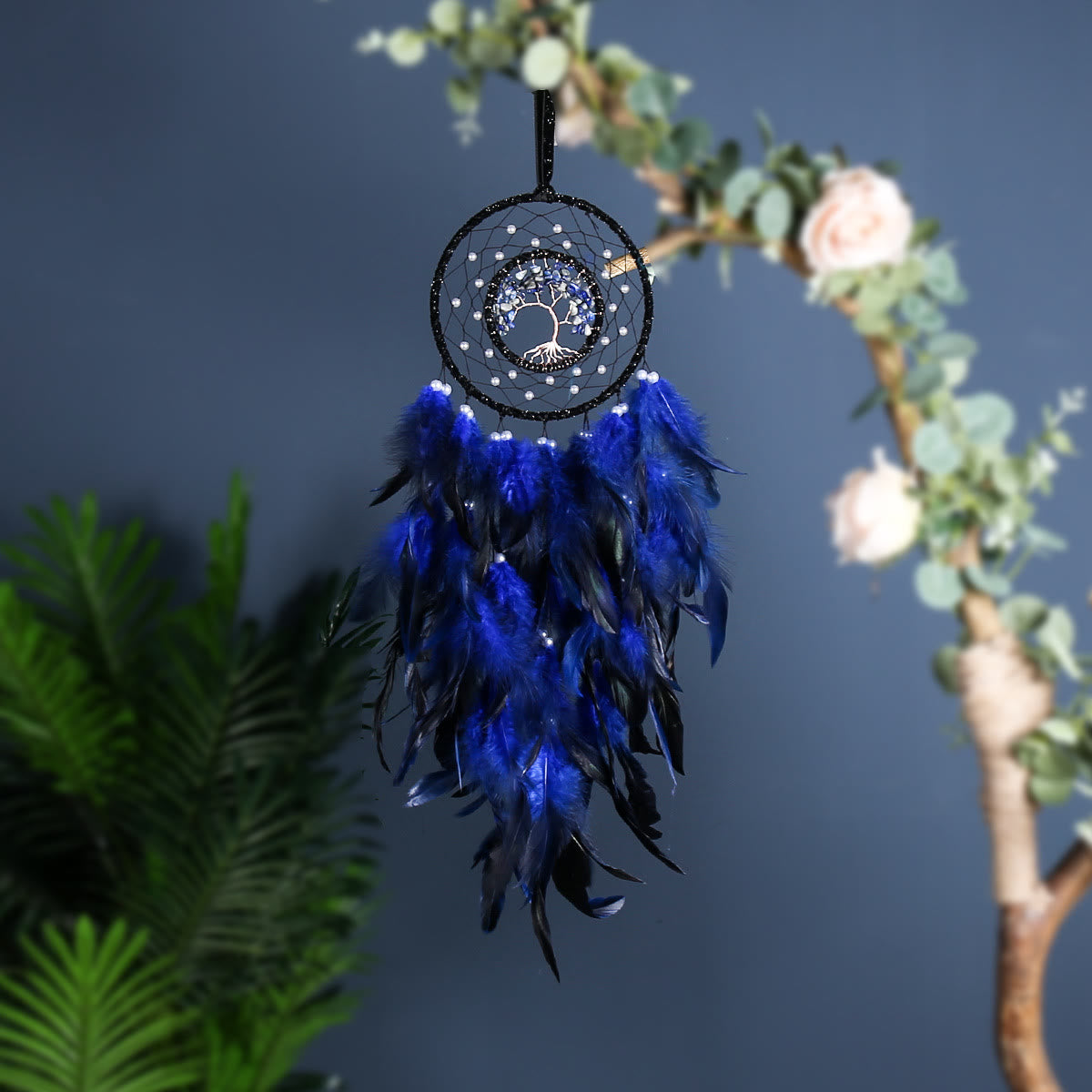 Olivenorma Tree Of Life Blue Sodalite Gravel Dream Catcher