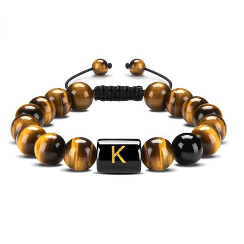 Tiger Eye Letter Protection Bracelet