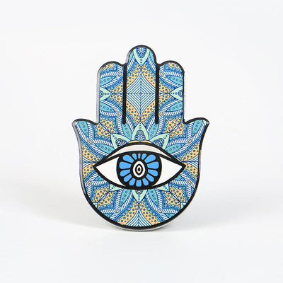 Olivenorma Hamsa Evil Eye Jewelry Tray Plate Coaster