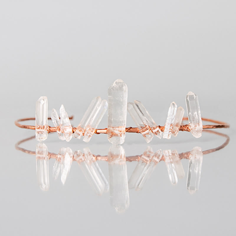 Olivenorma Clear Crystal Minimal Fairy Crystal Crown