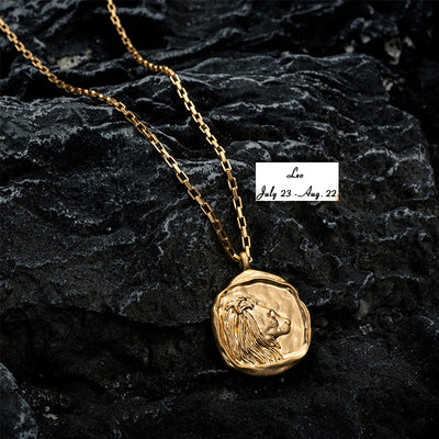 Olivenorma Zodiac Electroplated 18k Gold Titanium Steel Necklace