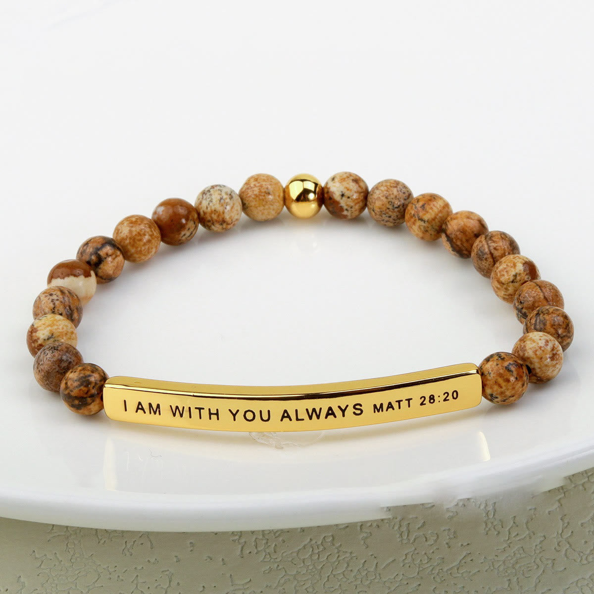 Olivenorma I AM WITH YOU ALWAYS Engraving Bracelet