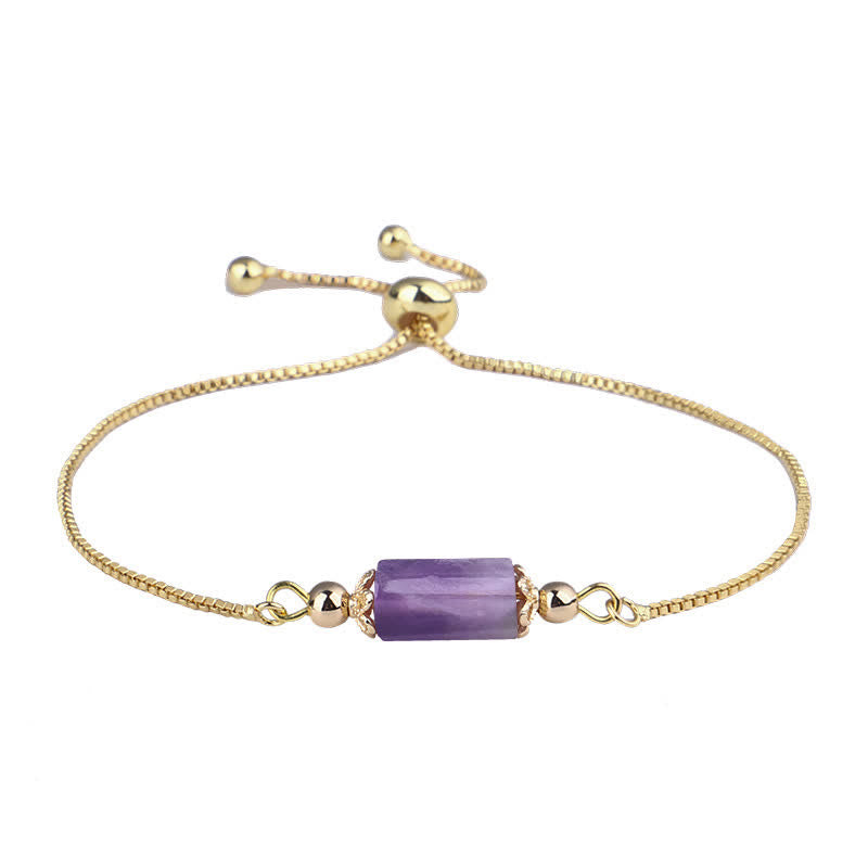 Olivenorma Delicate Natural Crystal Gold Chain Bracelet