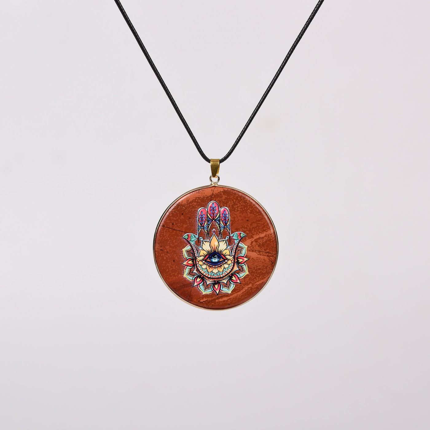 Olivenorma Crystal Hamsa Chakra Tree Of Life Necklace