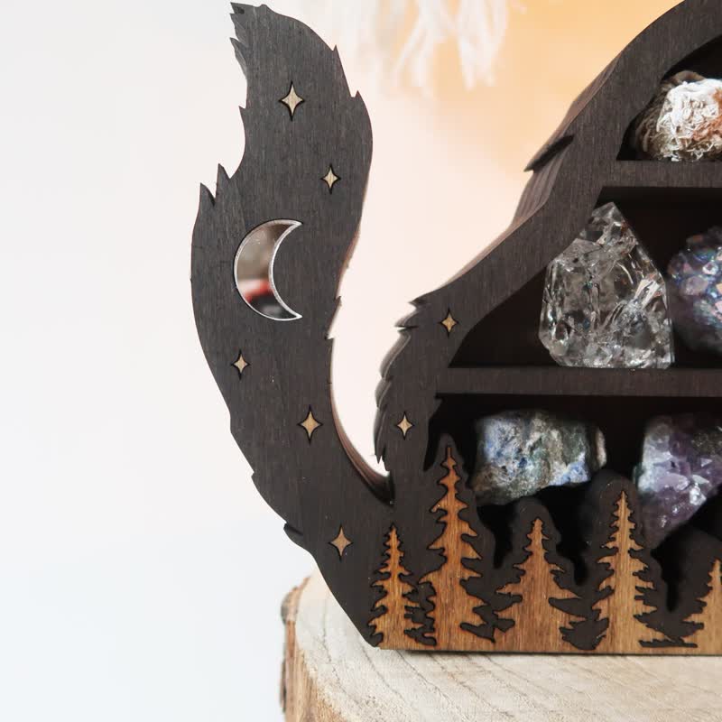 Olivenorma Handmade Wolf Crystal Shelf