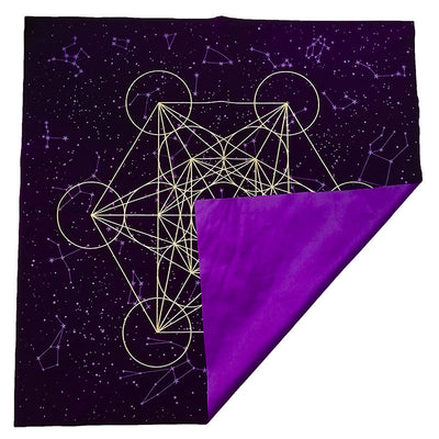 Olivenorma Metatrone's Cub Crystal Grid Tablecloth Tapestry