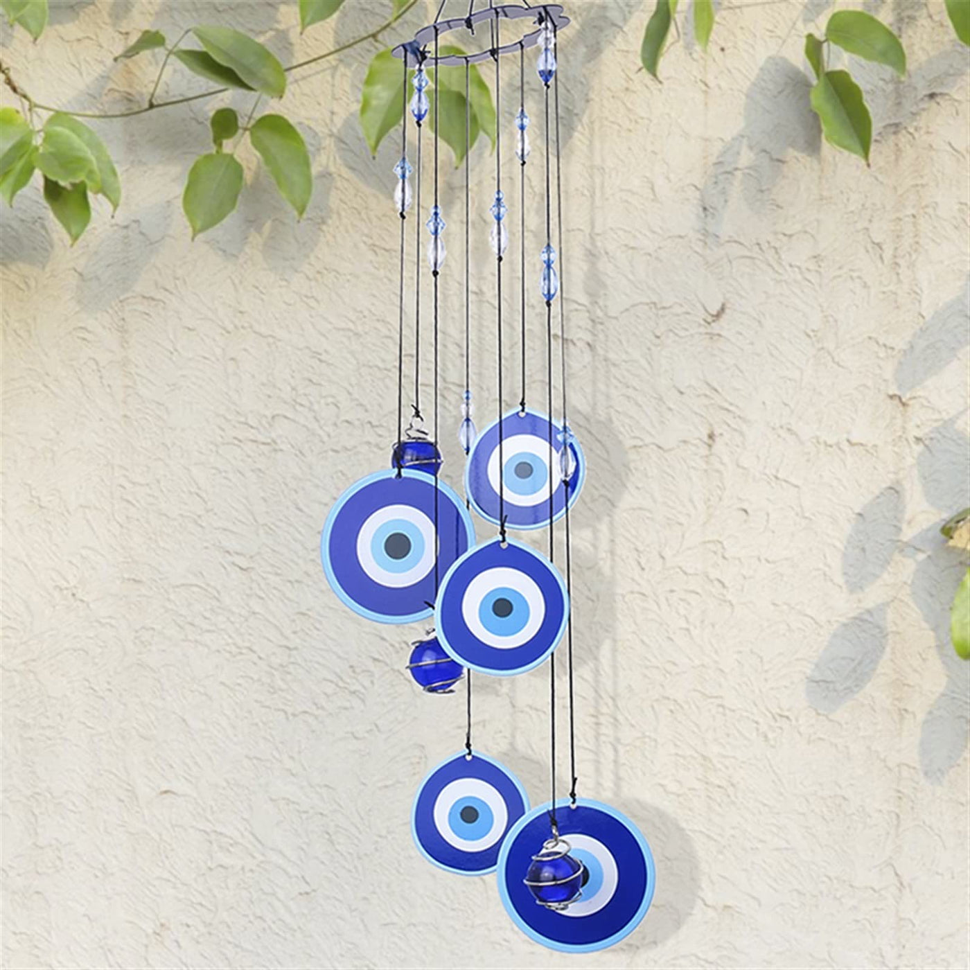 Olivenorma Blue Evil Eye Amulet Protection Wind Chime