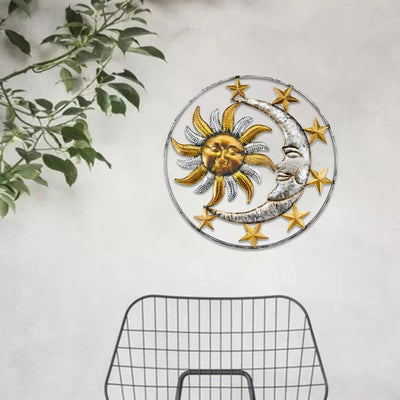 Olivenorma Sun And Moon Metal Wall Decor