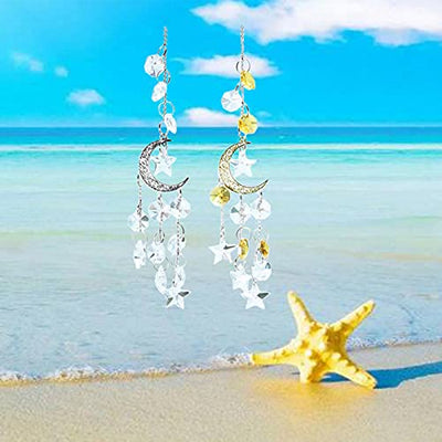 Olivenorma Moon Prism Crystal Suncatcher Wind Chime