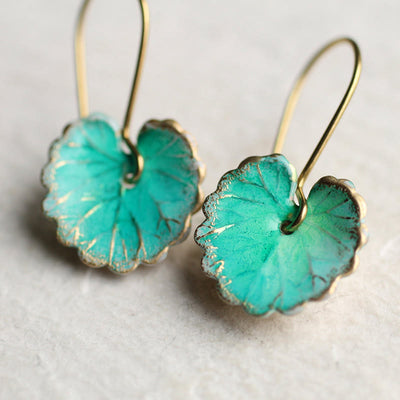 Olivenorma Turquoise Leaf Earrings