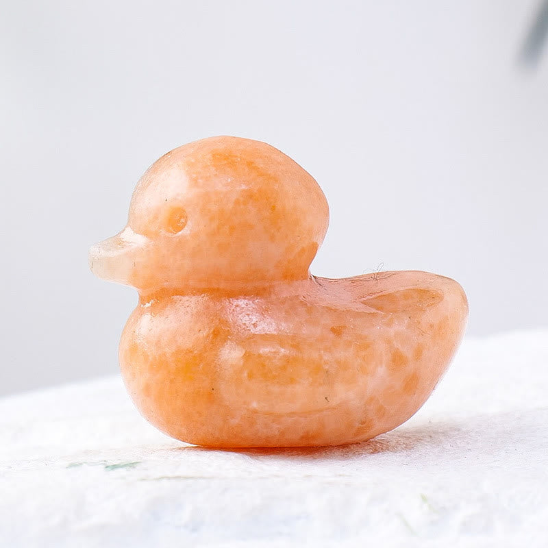 Olivenorma 1.2Inch Quartz Crystal Duck Carving Gemstone Decoration - Sun Stone - image 36
