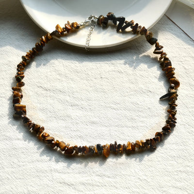 Olivenorma Irregular Shaped Polished Crystal Stone Necklace - Tiger Eye - image 32