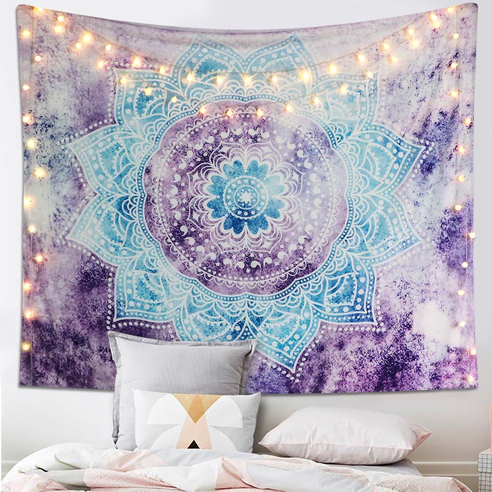 Olivenorma Mandala Purple Blue Wall Hanging Decor Tapestry