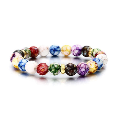Colorful Agate Stone Seven Chakra Yoga Bracelet - image 3