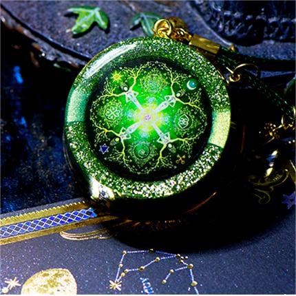 Olivenorma Star Moon Sun Four Elements Reiki Pendant Orgone Necklace