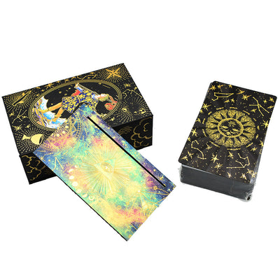 Olivenorma Black Gold Waite Foil Golden Tarot Deck Cards