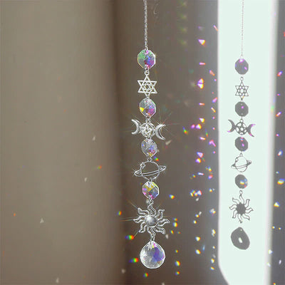 Crystal Moon And Star Suncatcher Dream Catcher