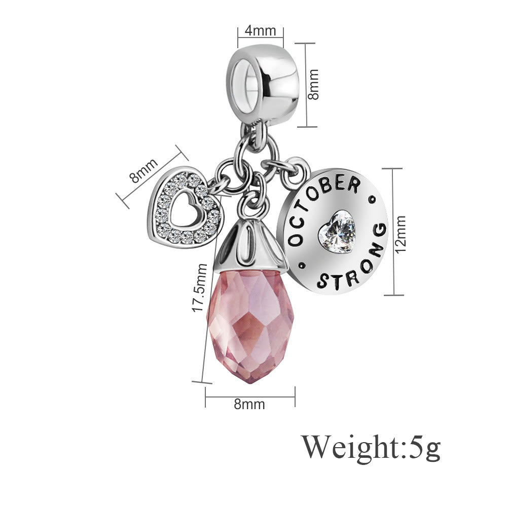 Olivenorma Diamond Heart Pendant Birthstone Necklace