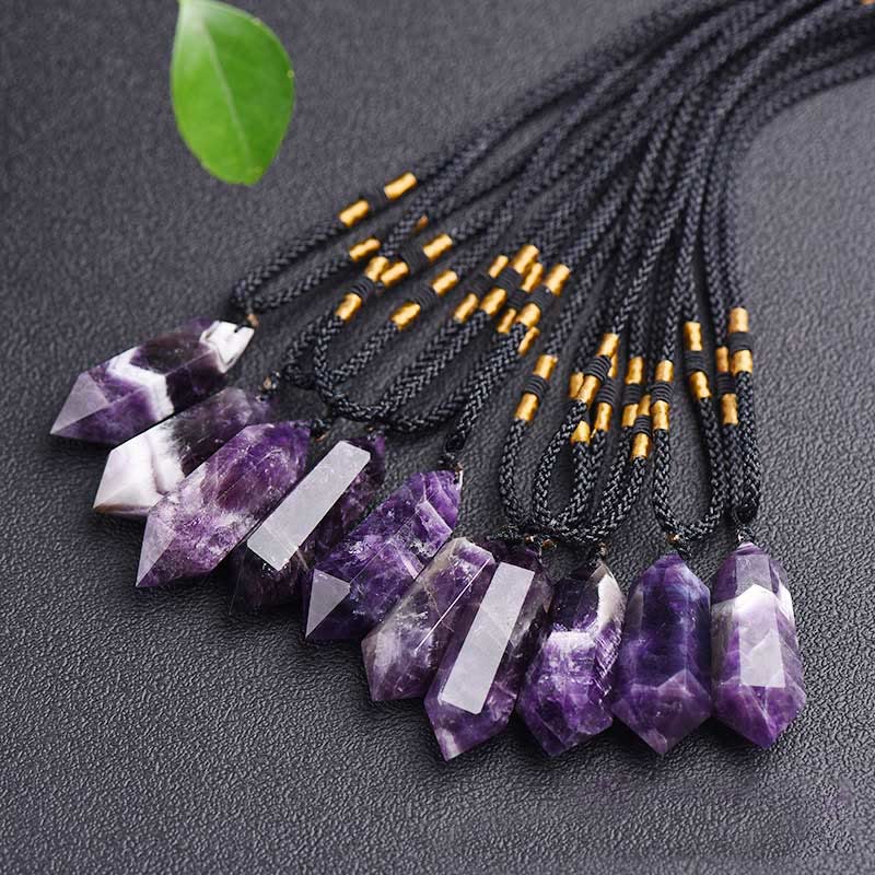 Olivenorma Natural Crystal Amethyst Healing Necklace - image 4