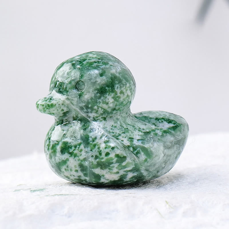 Olivenorma 1.2Inch Quartz Crystal Duck Carving Gemstone Decoration - Green Jade - image 41