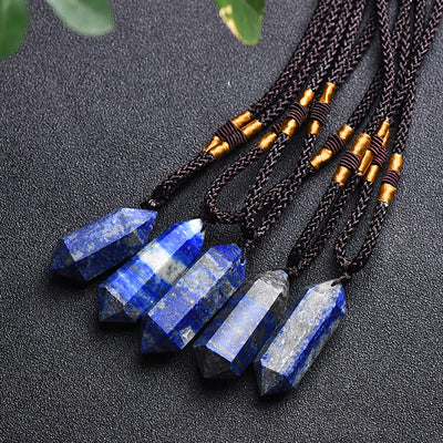 Olivenorma Natural Crystal Amethyst Healing Necklace - Lapis Lazuli - image 14