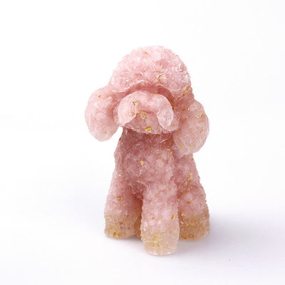 Olivenorma Natural Crystal Poodle Gemstone Decoration