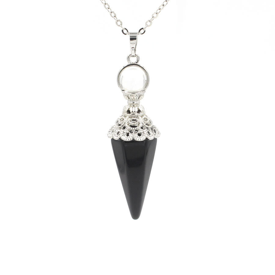 Olivenorma Healing Crystal Point Pendant Necklaces