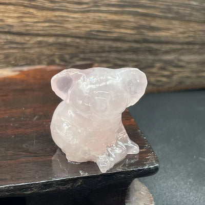 Olivenorma 1.2 Inches Carved Cute Koala Figurine Gemstone Decoration - Rose Quartz - image 9
