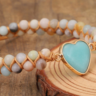 Natural Turquoise Heart Bracelet