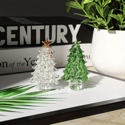 Olivenorma Crystal Glass Christmas Tree Home Gemstone Decoration