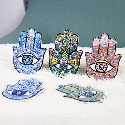 Olivenorma Hamsa Evil Eye Jewelry Tray Plate Coaster