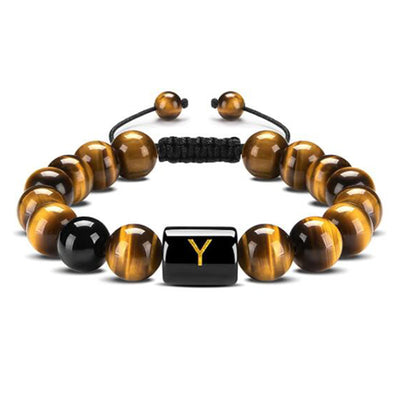 Tiger Eye Letter Protection Bracelet