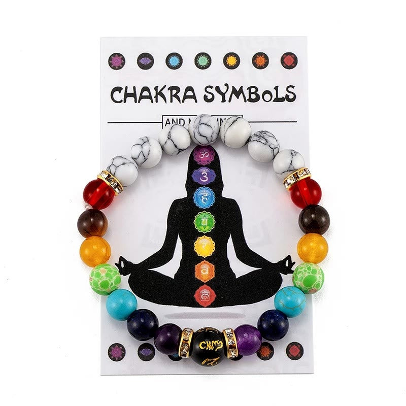 Olivenorma Anxiety Relief Natural Crystal Healing Chakra Bracelet