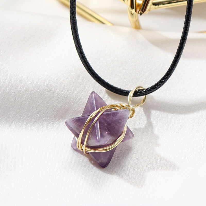 DIVINE LIGHT VEHICLE - Crystal Merkaba Necklace