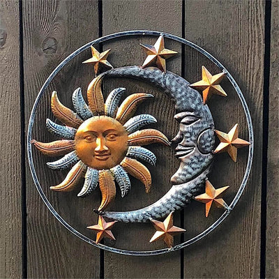 Olivenorma Sun And Moon Metal Wall Decor